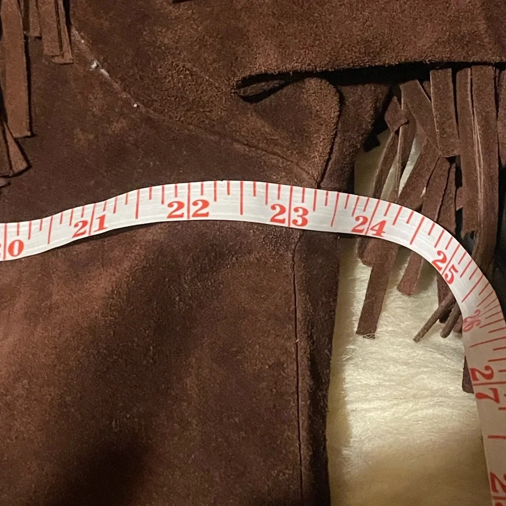 United Colours of Benetton “Save the Planet” vintage suede fringe jacket - Picture 5 of 12